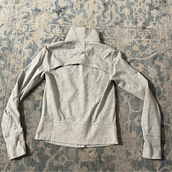 LULULEMON Run On Jacket Full Zip Up Stretch Hoodie Zip Up Tall Collar Rouched 4 - Picture 4 of 5